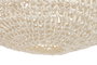 DKD Home Decor Lámpara de Techo de Fibra Trenzada Cruda 65x65x35 cm