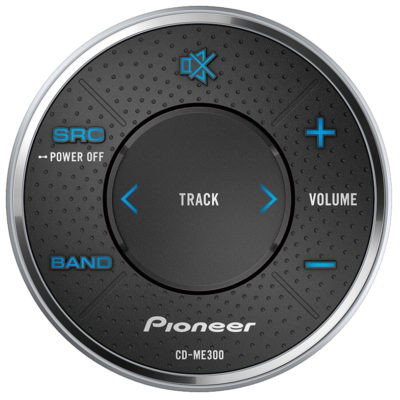 Pioneer CD-ME300 Marine - Reproductor de Audio con Botones Retroiluminados, Resistencia al Agua IPX7, Color Negro y Plata