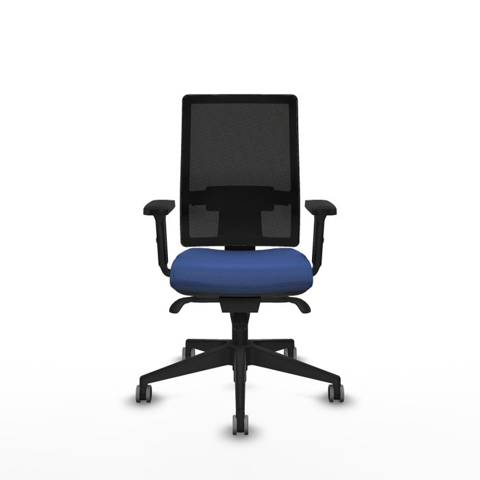 PIQUERAS Y CRESPO Silla de oficina Horna con mecanismo Sincro en Azul marino y Negro