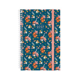 Finocam Agenda Anual 2027 Trendy Design Collection con Espiral y Diseño Flora