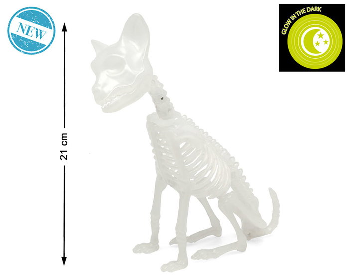 Gato Decoración Halloween Animales Brillo Oscuridad Gato Decoración Halloween Animales Brillo Oscuridad