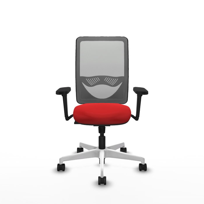 PIQUERAS Y CRESPO Silla de oficina Zulema con mecanismo Sincro, Rojo y Gris PIQUERAS Y CRESPO Silla de oficina Zulema con mecanismo Sincro, Rojo y Gris