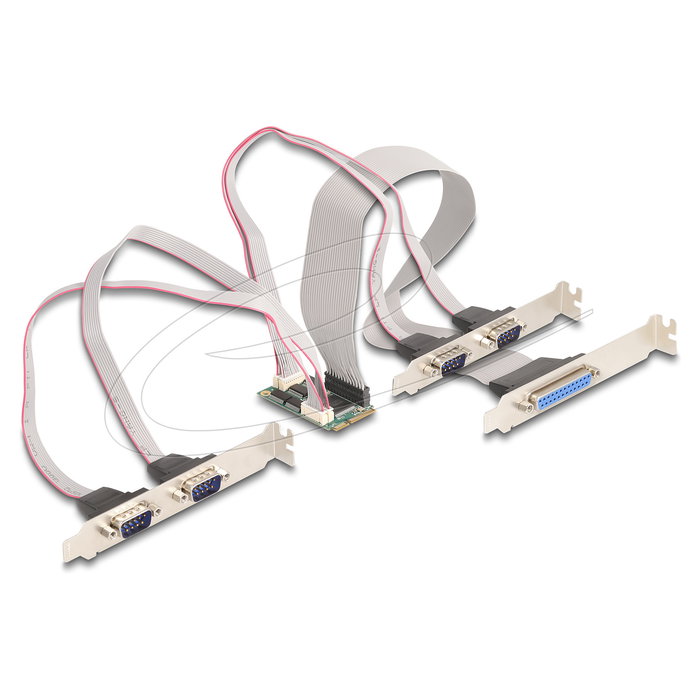 DeLOCK 95279 Adaptador Mini PCIe a 4 Puertos Serie RS-232 y 1 Puerto Paralelo, Interno, Full Size, 460.8 Kbit/s DeLOCK 95279 Adaptador Mini PCIe a 4 Puertos Serie RS-232 y 1 Puerto Paralelo, Interno, Full Size, 460.8 Kbit/s