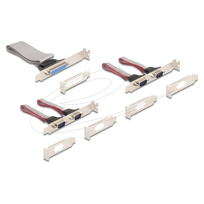 DeLOCK 95279 Adaptador Mini PCIe a 4 Puertos Serie RS-232 y 1 Puerto Paralelo, Interno, Full Size, 460.8 Kbit/s DeLOCK 95279 Adaptador Mini PCIe a 4 Puertos Serie RS-232 y 1 Puerto Paralelo, Interno, Full Size, 460.8 Kbit/s