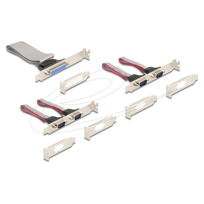 DeLOCK 95279 Tarjeta de interfaz Mini PCIe con 4 puertos RS-232 y 1 puerto paralelo