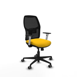 PIQUERAS Y CRESPO Silla Alfera Amarilla con Brazos ByN y Apoyo Lumbar L1D