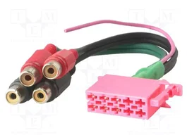 4CARMEDIA Conector de coche ISO y 4 RCA de 10 pines