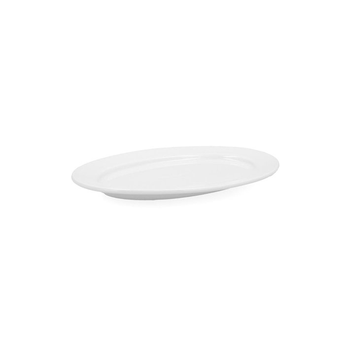 Fuente Oval Porcelana Glacial Bidasoa 26 X 18 cm (12 Unidades)