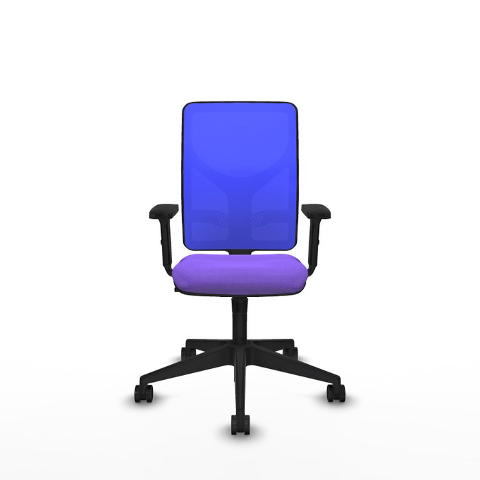 PIQUERAS Y CRESPO Silla de oficina Motilla con mecanismo Sincro, Tela Lila y Malla Azul PIQUERAS Y CRESPO Silla de oficina Motilla con mecanismo Sincro, Tela Lila y Malla Azul