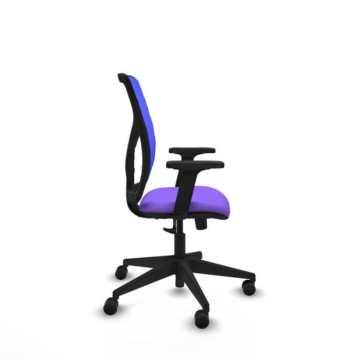 PIQUERAS Y CRESPO Silla de oficina Motilla con mecanismo Sincro, Tela Lila y Malla Azul PIQUERAS Y CRESPO Silla de oficina Motilla con mecanismo Sincro, Tela Lila y Malla Azul