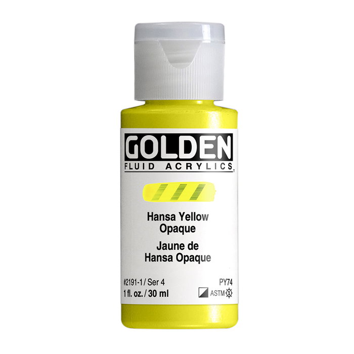 Golden Fluid Colores Acrílicos Amarillo Hansa Opaco 30 ml Golden Fluid Colores Acrílicos Amarillo Hansa Opaco 30 ml