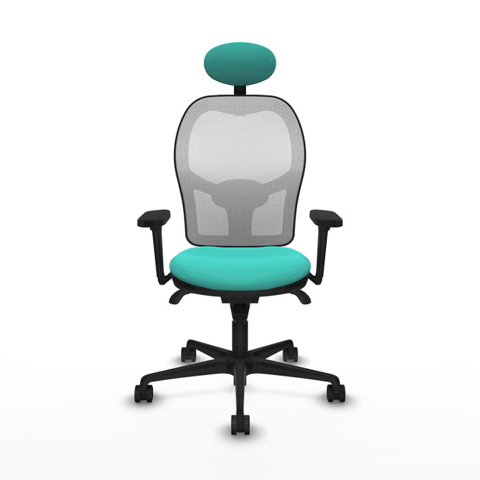 PIQUERAS Y CRESPO Silla de oficina Jorquera con mecanismo Sincro, Turquesa y Blanco PIQUERAS Y CRESPO Silla de oficina Jorquera con mecanismo Sincro, Turquesa y Blanco