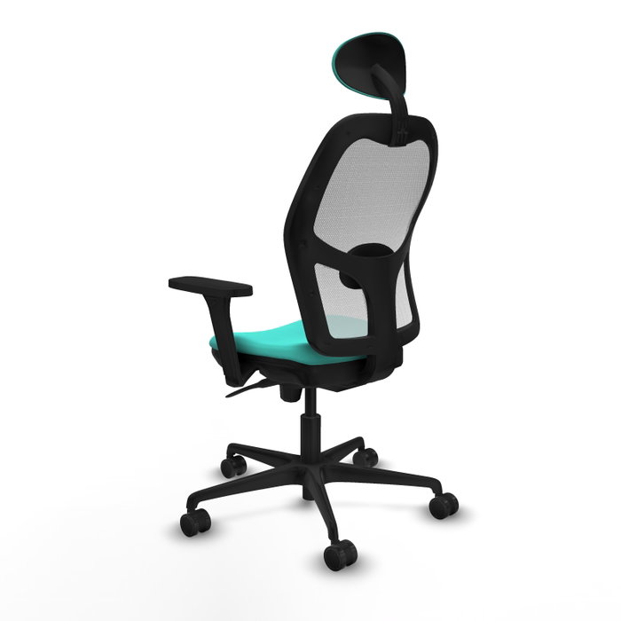 PIQUERAS Y CRESPO Silla de oficina Jorquera con mecanismo Sincro, Turquesa y Blanco PIQUERAS Y CRESPO Silla de oficina Jorquera con mecanismo Sincro, Turquesa y Blanco