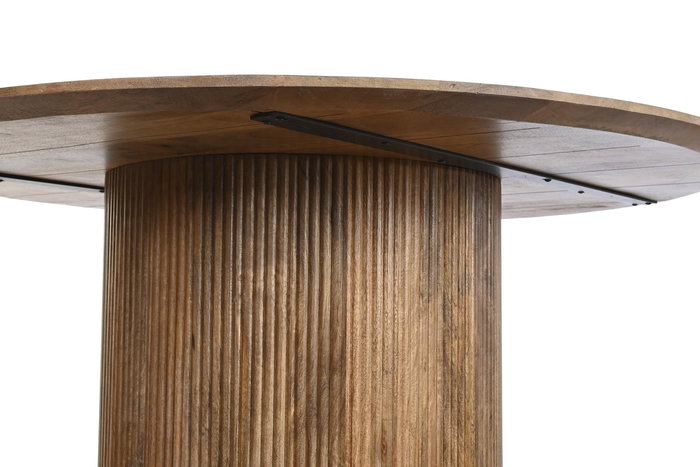 DKD Home Decor Mesa Comedor Natural Mango 120 x 120 x 76 cm