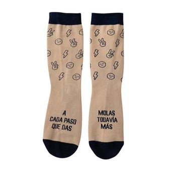 Mr. Wonderful Calcetines Talla 41-46 WOA11124ES Unisex Algodón Beige Mr. Wonderful Calcetines Talla 41-46 WOA11124ES Unisex Algodón Beige