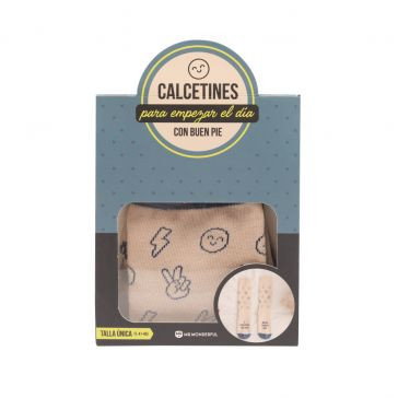 Mr. Wonderful Calcetines Talla 41-46 WOA11124ES Unisex Algodón Beige Mr. Wonderful Calcetines Talla 41-46 WOA11124ES Unisex Algodón Beige