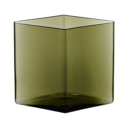 Iittala Jarrón Ruutu 20,5 Moss Green altura 18 cm (2 Unidades)