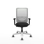 PIQUERAS Y CRESPO Silla de oficina Zulema con mecanismo Sincro, Negro/Blanco