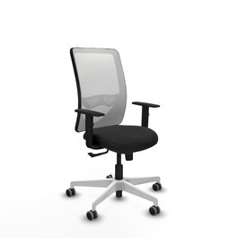 PIQUERAS Y CRESPO Silla de oficina Zulema con mecanismo Sincro, Negro/Blanco