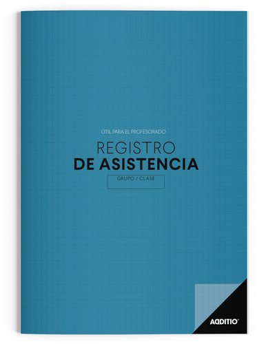 Additio Registro de Asistencia para el Alumnado 16 Páginas PVC Azul