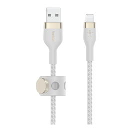 Belkin CAA010BT2MWH Cable Lightning/USB-A Certificado Apple, 2m, Blanco