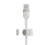 Belkin CAA010BT2MWH Cable Lightning a USB A Blanco, Cable de Conector Lightning 2 m para Carga y Sincronización, Cable trenzado de silicona blanco