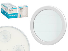 Berilo Espejo Ventosa Aumento Blanco 17 x 2.5 x 17 cm (Set de 24)