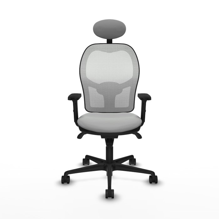 PIQUERAS Y CRESPO Silla de oficina Jorquera con mecanismo Sincro, Gris claro y Blanco PIQUERAS Y CRESPO Silla de oficina Jorquera con mecanismo Sincro, Gris claro y Blanco