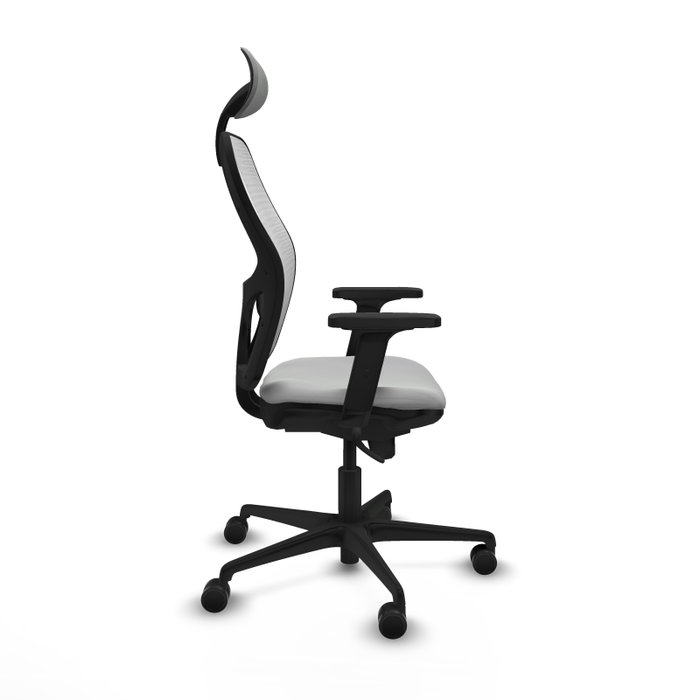 PIQUERAS Y CRESPO Silla de oficina Jorquera con mecanismo Sincro, Gris claro y Blanco PIQUERAS Y CRESPO Silla de oficina Jorquera con mecanismo Sincro, Gris claro y Blanco
