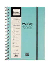 Agenda Finocam Mytime Personalizable No Fechada Espiral Tapa Pp Con Goma E10 155X212 S/V