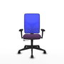PIQUERAS Y CRESPO Silla de oficina Motilla con mecanismo Sincro/Traslack, morado y azul