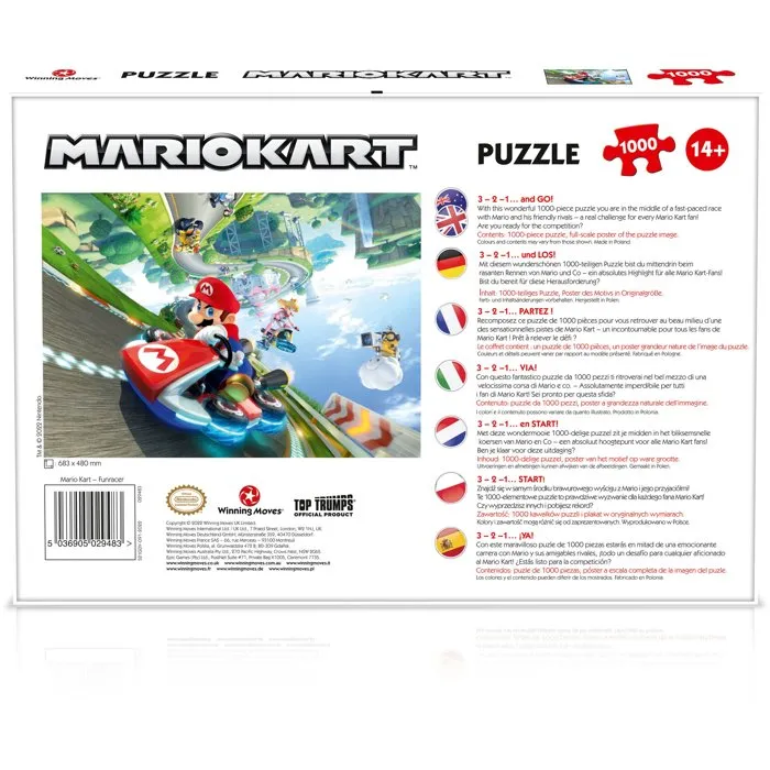 Winning Moves Puzzle Mario Kart Funracer 1000 piezas Rompecabezas Winning Moves Puzzle Mario Kart Funracer 1000 piezas Rompecabezas