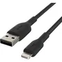 Belkin Cable Trenzado Lightning a USB-A, Negro, 2 Metros, BEL0745883788743