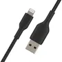 Belkin Cable Trenzado Lightning a USB-A, Negro, 2 Metros, BEL0745883788743