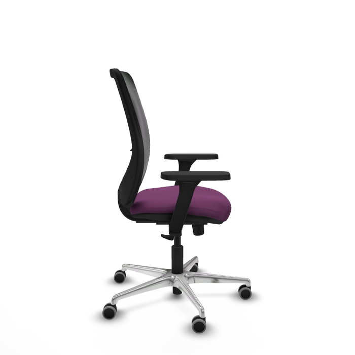 PIQUERAS Y CRESPO Silla de oficina Zulema con mecanismo Sincro, Morado y Negro