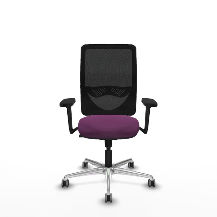 PIQUERAS Y CRESPO Silla de oficina Zulema con mecanismo Sincro, Morado y Negro