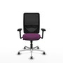 PIQUERAS Y CRESPO Silla de oficina Zulema con mecanismo Sincro, Morado y Negro