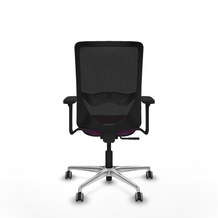 PIQUERAS Y CRESPO Silla de oficina Zulema con mecanismo Sincro, Morado y Negro
