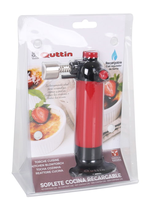 Quttin Soplete Cocina Recargable 20.9 cm alto x 7.4 cm ancho x 14.8 cm largo (6 Unidades)