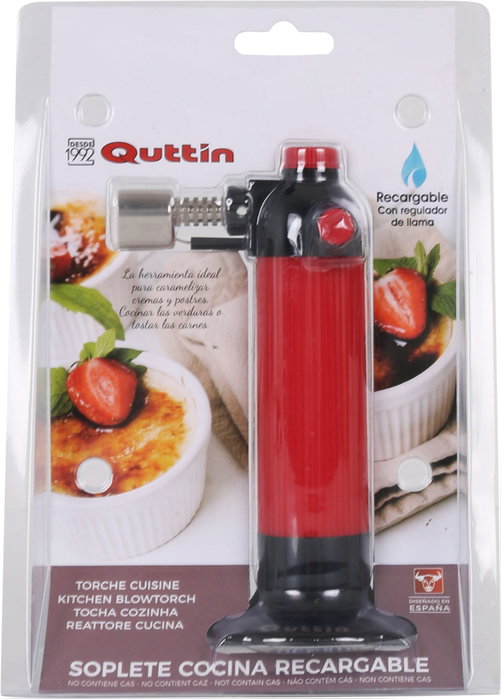 Quttin Soplete Cocina Recargable 20.9 cm alto x 7.4 cm ancho x 14.8 cm largo (6 Unidades)