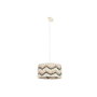 DKD Home Decor Lámpara de Techo de Algodón y Rafia Trenzado 39x39x21 cm
