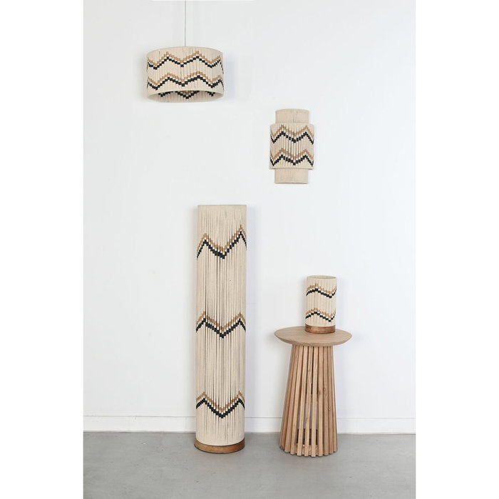 DKD Home Decor Lámpara de Techo de Algodón y Rafia Trenzado 39x39x21 cm DKD Home Decor Lámpara de Techo de Algodón y Rafia Trenzado 39x39x21 cm