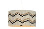DKD Home Decor Lámpara de Techo de Algodón y Rafia Trenzado 39x39x21 cm