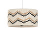 DKD Home Decor Lámpara de Techo de Algodón y Rafia Trenzado 39x39x21 cm