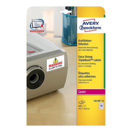 AVERY Zweckform Etiquetas de película de adhesivo fuerte 45,7 x 25,4 mm