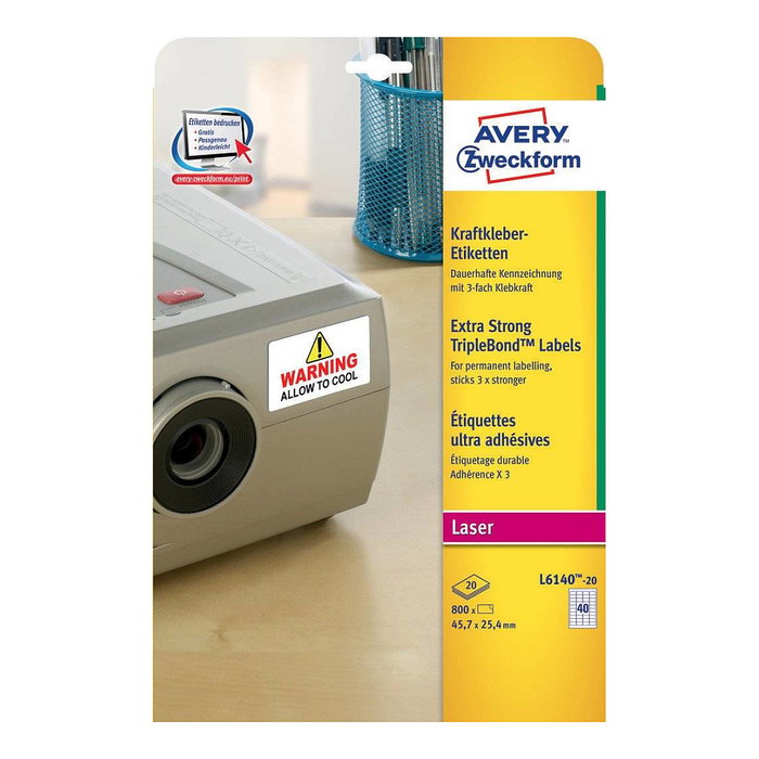 AVERY Zweckform Etiquetas Autoadhesivas L6140-20 de Poliéster AVERY Zweckform Etiquetas Autoadhesivas L6140-20 de Poliéster