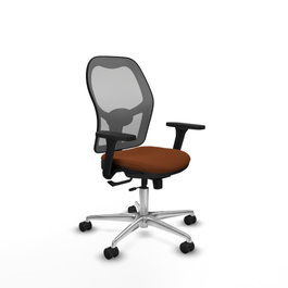 PIQUERAS Y CRESPO Silla de oficina Jorquera con mecanismo Sincro/Traslack Marrón y Gris