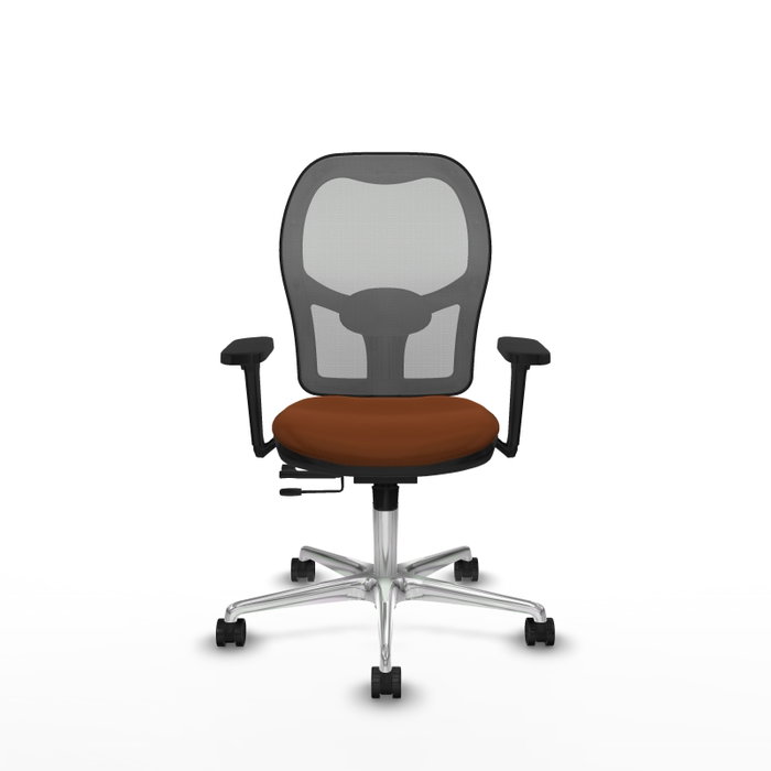 PIQUERAS Y CRESPO Silla de oficina Jorquera con mecanismo Sincro/Traslack Marrón y Gris PIQUERAS Y CRESPO Silla de oficina Jorquera con mecanismo Sincro/Traslack Marrón y Gris
