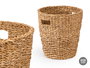 Giftdecor Cesto Cónico con Asas, Diámetro 30 cm, Alto 31 cm, Material Alga de Mar, Color Marrón (Set de 4)