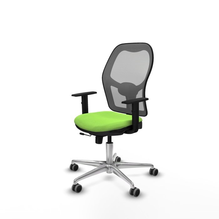 PIQUERAS Y CRESPO Silla de oficina Jorquera con mecanismo Sincro/Traslack, Pistacho y Gris